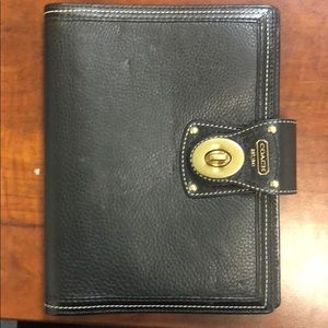 Coach leather padfolio